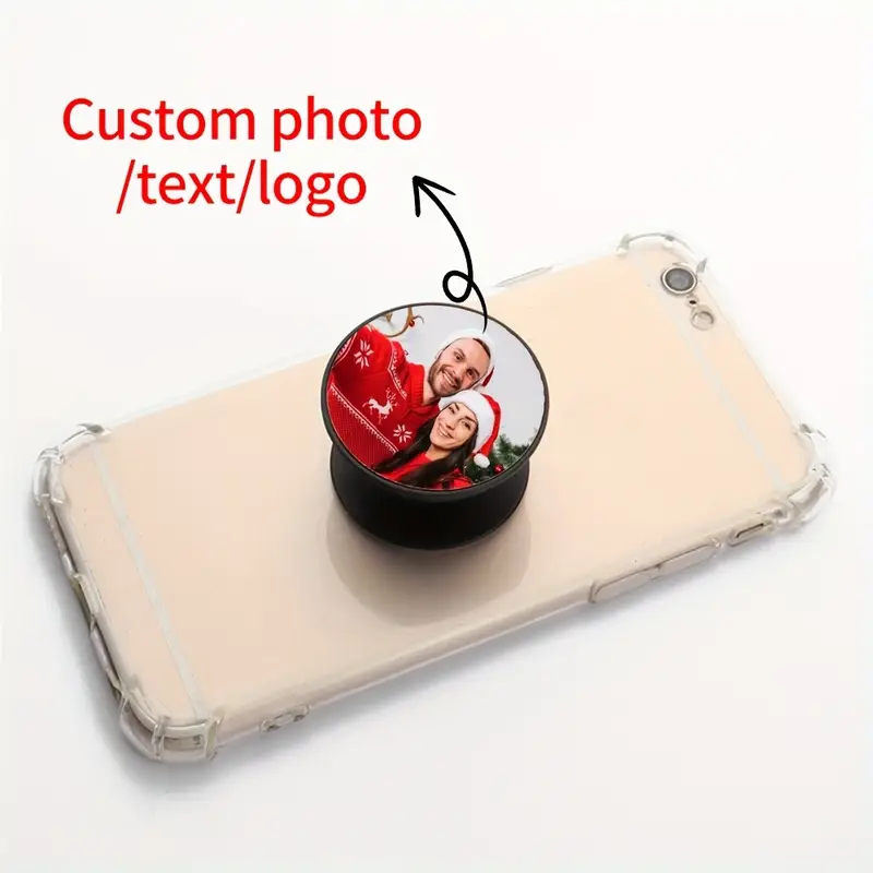 Phone Cases Custom - Suporte de Telefone Redondo Personalizável para