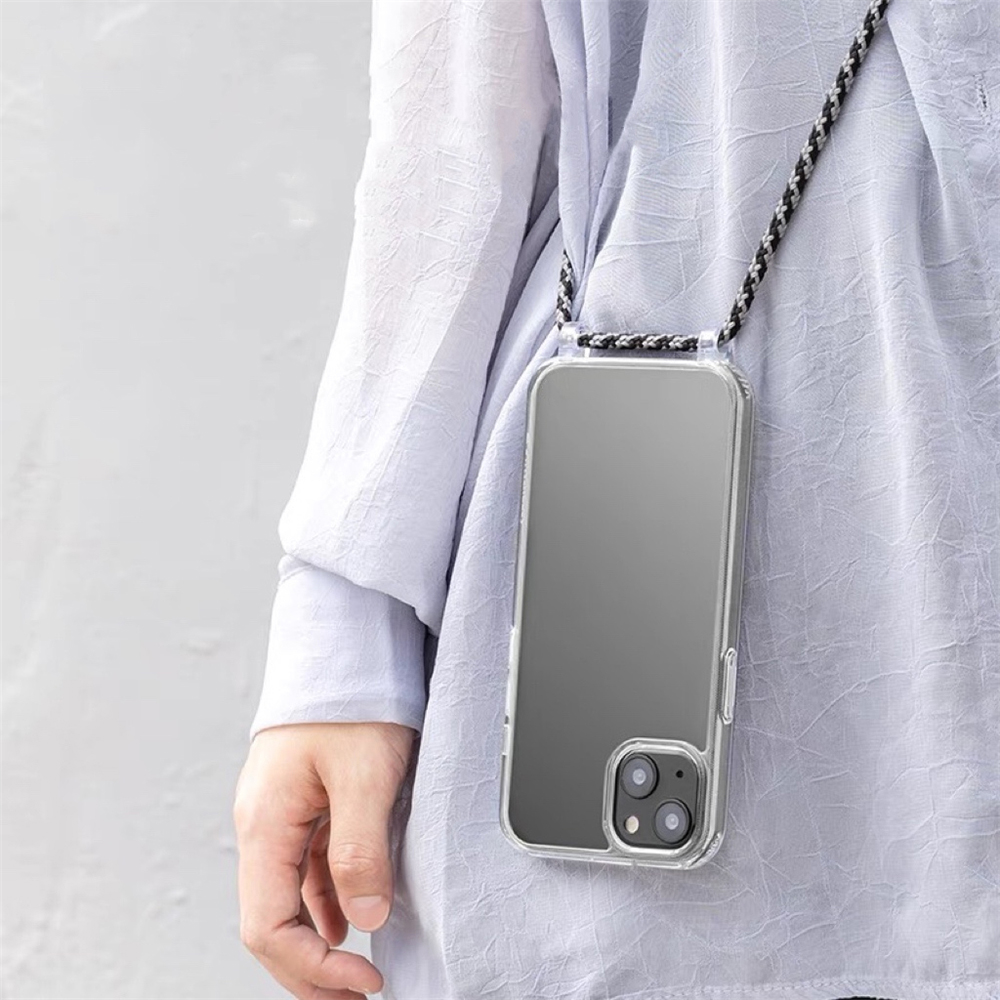 Phone Cases That Charge Your Phone - Cordão de colar crossbody transparente capa
