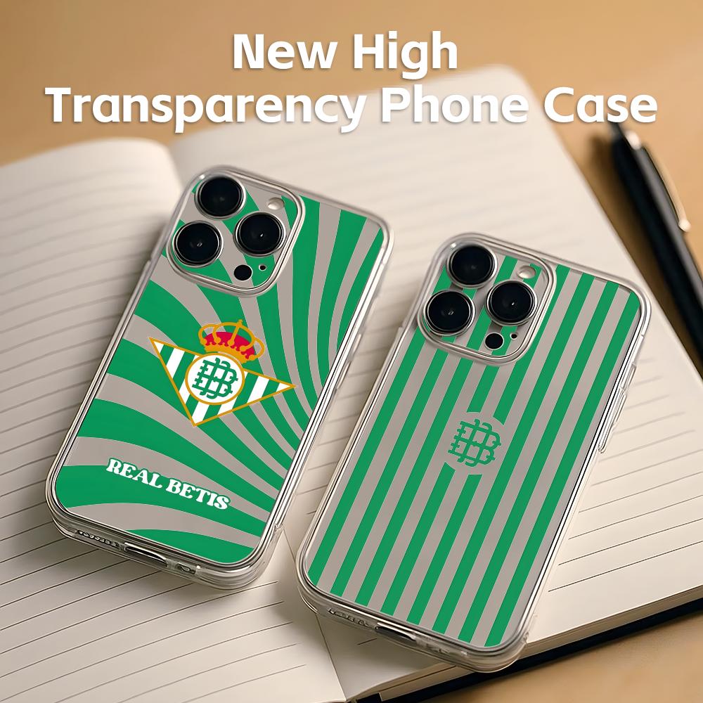 Phone Cases Apple - Capa Transparente de Luxo R-Real B-Betis
