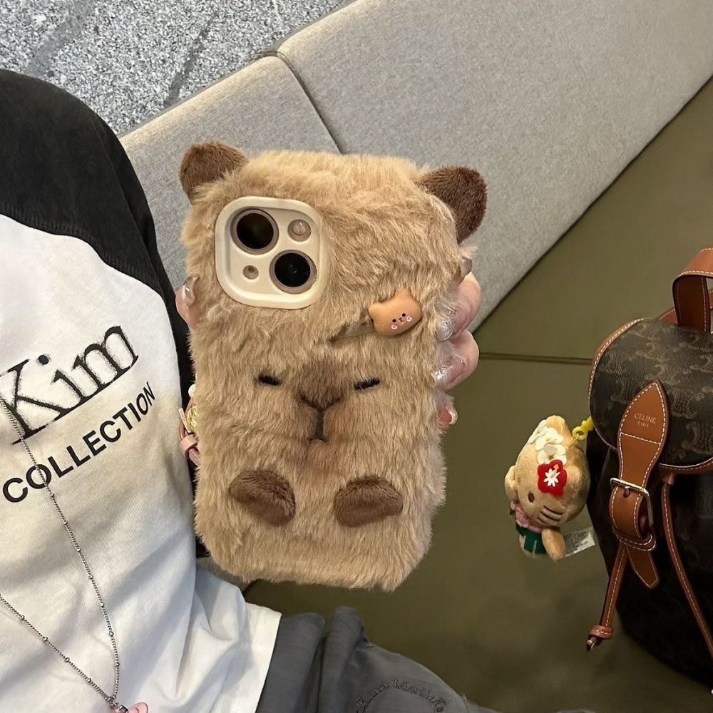 Phone Cases Apple - Luxo capivara pele macia caso de